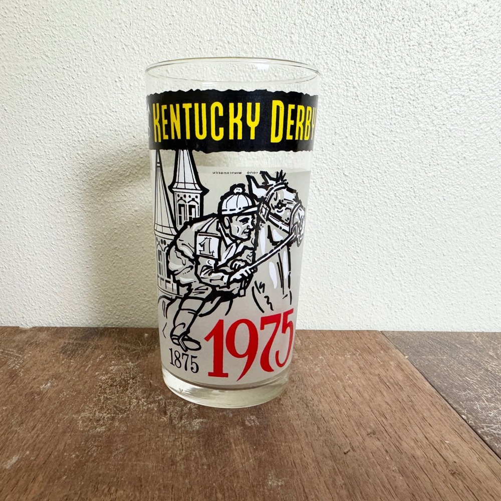 1975 Kentucky Derby Churchill Downs Race Collectible Mint Julep Glass